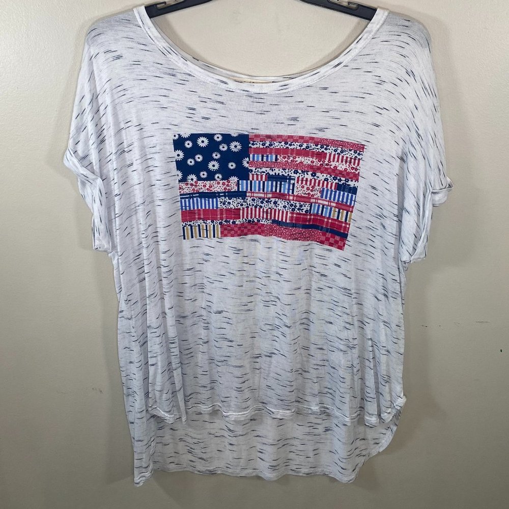 NWOT Above and Beyond American Flag Shirt